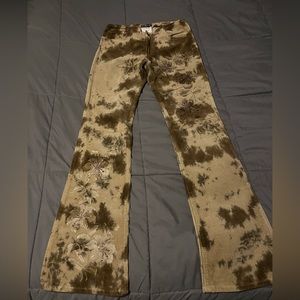 Vintage Bebe pants flare brown and tan